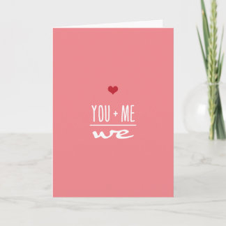 Niedlich Sie + Me = Wir Liebe Valentinskarte Feiertagskarte