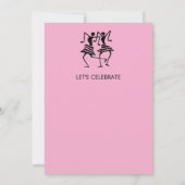 Niedlich, Silhouette-Feier, Einladung zum Geburtst (Rückseite)