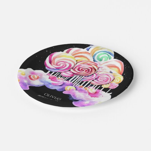 Niedlich Simple Candyland Birthday Pappteller (Schrägansicht)