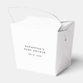 Niedlich Simple Dankeschön Baby Dusche Gefälligkei Geschenkschachtel (Rückseite)