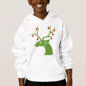 Niedlich Simple Green Weihnachtsbaum Hoodie (Vorderseite)