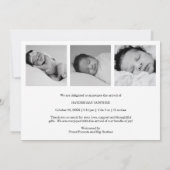 Niedlich Simple Heart Vielen Dank Foto Birth Ankündigung (Rückseite)