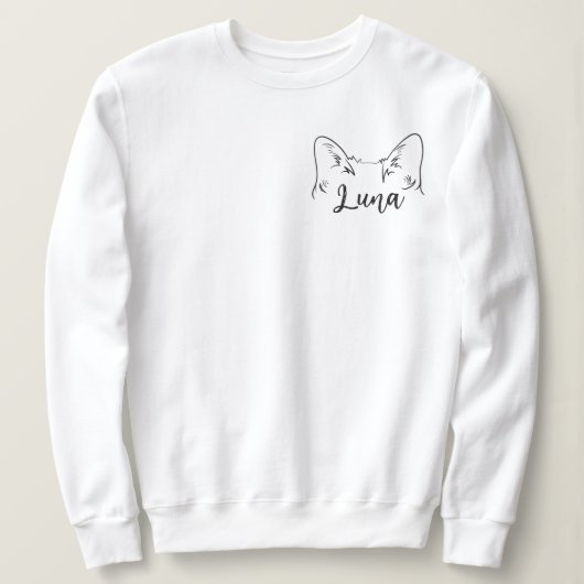 Niedlich Simple Individuelle Name Schneeschuhe Kat Sweatshirt (Design vorne)