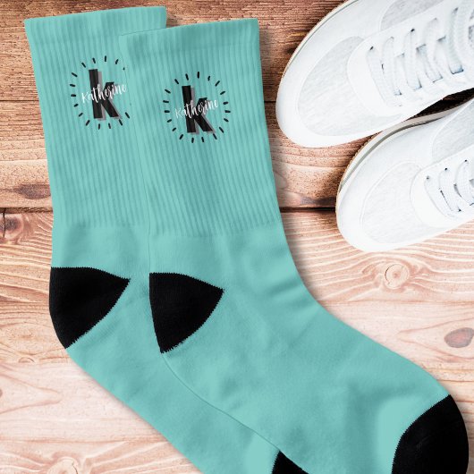 Niedlich Simple Initial Mit Monogramm Socken