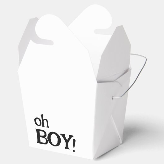 Niedlich Simple Oh Boy Baby Dusche Geschenkschachtel (Geöffnet)