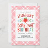 Niedlich Simple Red Berry Sweet Geburtstag Einladung (Vorderseite)