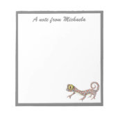 Niedlich Simple Reptile Gecko Notizblock (Vorderseite)