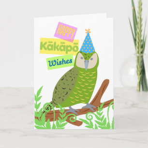 Niedlich Sincere Kakapo Birthday Kia Ora Karte