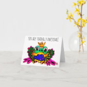 Niedlich sind Sie eine allzu Phantastische Froschg Karte (Gelbe Blume)