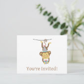 Niedlich sind Sie eingeladen Geburtstagskarten Postkarte (Stehend Vorderseite)