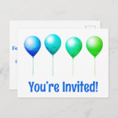 Niedlich sind Sie eingeladen Geburtstagskarten Postkarte (Vorne/Hinten)