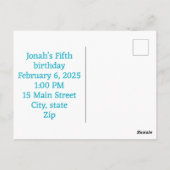 Niedlich sind Sie eingeladen Geburtstagskarten Postkarte (Rückseite)