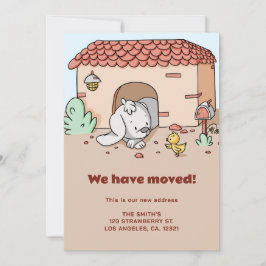 Niedlich sind wir umgezogen ankündigung