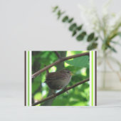 Niedlich Singing Wren DIY Postcard Postkarte (Stehend Vorderseite)