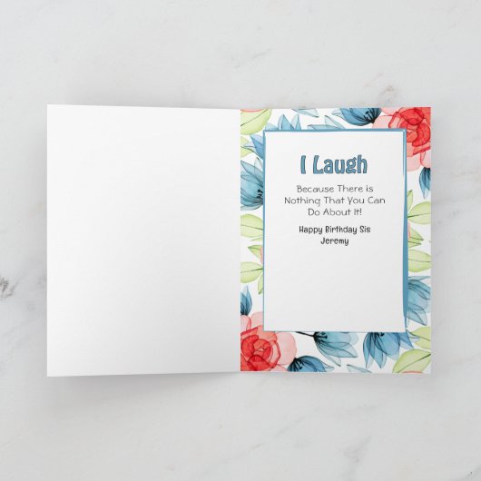 Niedlich Sister Funny Sprichwort Ethnischer Cartoo Karte (Innenseite)