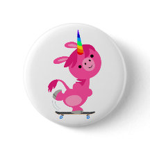 Niedlich Skateboarding Cartoon Unicorn
