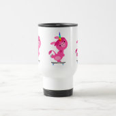 Niedlich Skateboarding Cartoon Unicorn Tasse (Mittel)