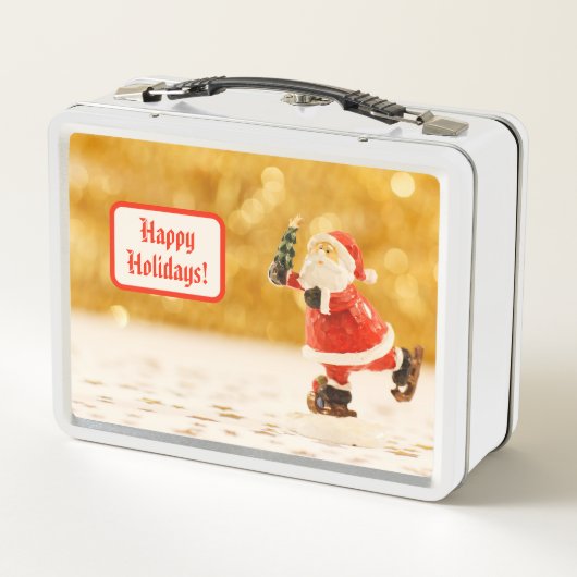 Niedlich Skaten Santa Metall Brotdose (Rückseite)