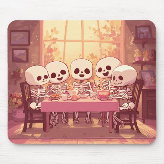 Niedlich Skeleton Dinner Party - Mousepad (Vorne)