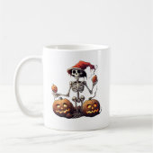 Niedlich Skeleton Halloween Hexenkürbis Kaffeetasse (Links)