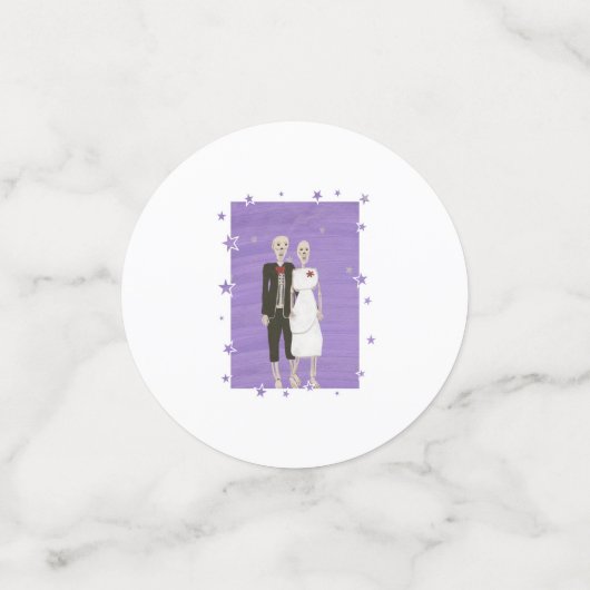 Niedlich Skeleton Halloween Wedding Confetti Konfetti (Klein Vorderseite)