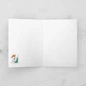 Niedlich Skeleton singend Cowboy Gitarre spielen Karte (Innenseite)