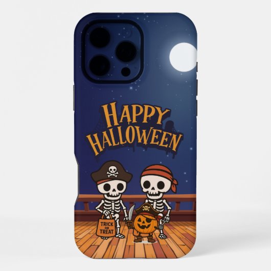 niedlich, Skelette und KürbisHalloween iPhone Hülle (Rückseite)