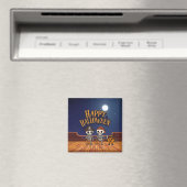 niedlich, Skelette und KürbisHalloween Magnet (In Situ (Geschirrspüler))