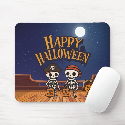 niedlich, Skelette und KürbisHalloween Mousepad (Mit Mouse)