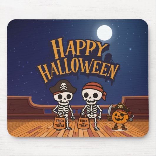 niedlich, Skelette und KürbisHalloween Mousepad (Vorne)