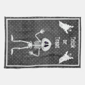 Niedlich Skeletton Halloween Geschirrtuch (Horizontal)