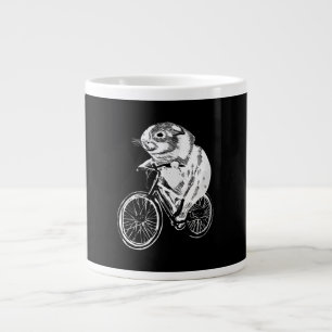 Niedlich Sketch Guinea Schweinchen Fahrrad   Niedl Jumbo-Tasse
