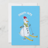Niedlich Skifahren Snowman Weihnachten (Vorderseite)