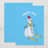 Niedlich Skifahren Snowman Weihnachten (Vorne/Hinten)