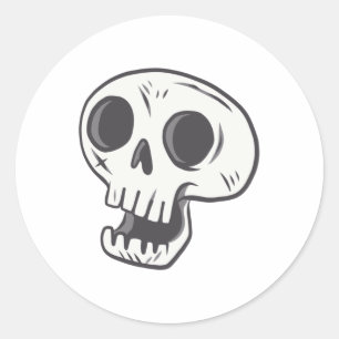 Niedlich Skull - Funny Goth Lover Runder Aufkleber