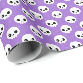 Niedlich Skull Halloween Pattern Geschenkpapier (Rolleneckpunkt)