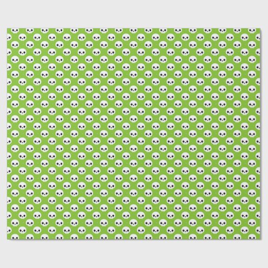 Niedlich Skull Halloween Pattern Geschenkpapier (Flach)