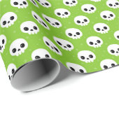 Niedlich Skull Halloween Pattern Geschenkpapier (Rolleneckpunkt)