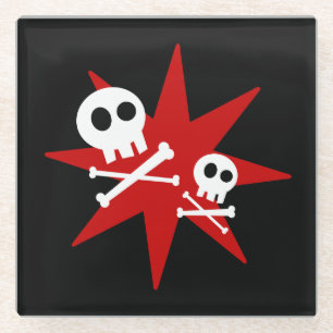 Niedlich Skulls Glass Untersetzer