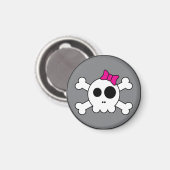 Niedlich Skully Magnet (Vorderseite/Rückseite)