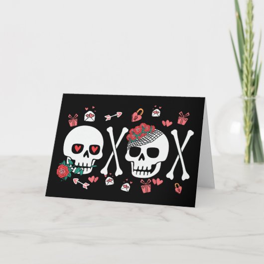 Niedlich Skulptur Valloween Valentine XOXO Feiertagskarte (Vorderseite)