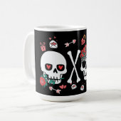 Niedlich Skulptur Valloween Valentine XOXO Kaffeetasse (Vorderseite Links)