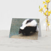 Niedlich Skunk Grußkarte Karte (Gelbe Blume)