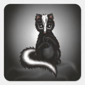 niedlich Skunk Quadratischer Aufkleber (Vorderseite)