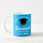 Niedlich Sky Blue Graduate Custom 2025 Abschluss Kaffeetasse (Links)