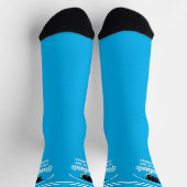 Niedlich Sky Blue Graduate Custom Abschluss Socken (Oben)