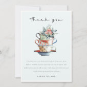 Niedlich Sky Blue Stack Cup Baby Dusche Tee Party Dankeskarte (Vorderseite)