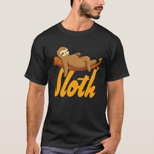Niedlich Sleeping Sloth Meme T-Shirt (Vorderseite)