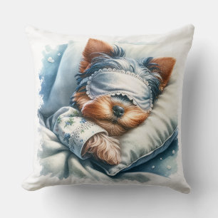 Niedlich Sleeping Yorkshire Terrier Dog Kissen