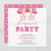 Niedlich Sleepover Pajama Einladung zum Geburtstag (Vorne/Hinten)